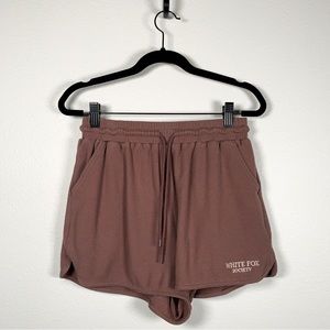 White Fox Endless Summer Lounge Shorts, Size Small, Brown